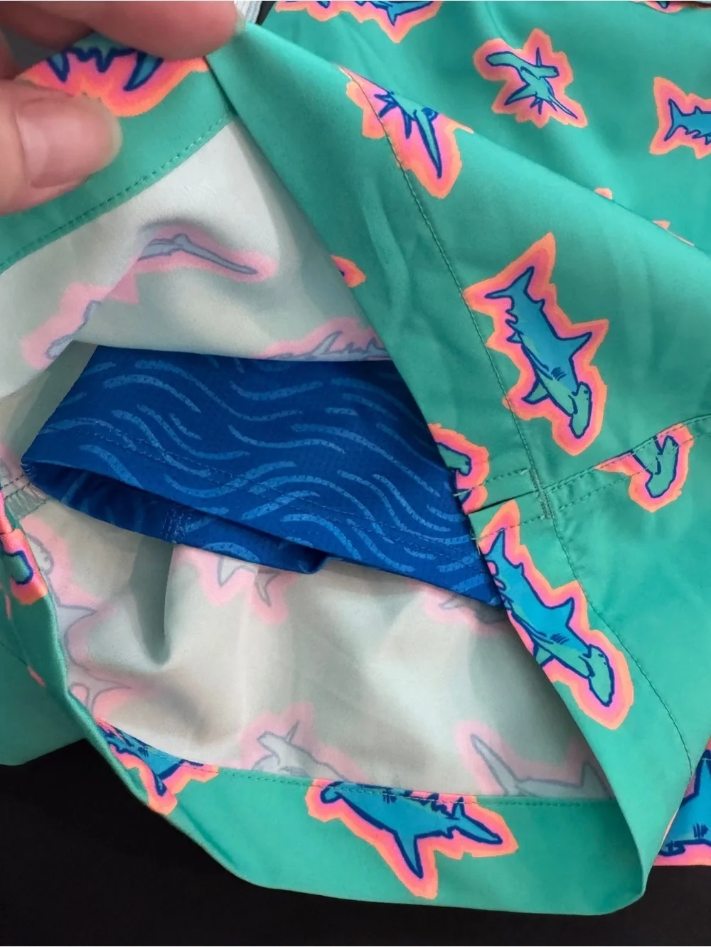 NWT Chubbies Boys' Shorter Classic Lined Swim Trunks in apex swimmers Sz XL